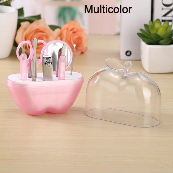 8 Pcs Apple Manicure Set ABS Plastic Mani Pedi Kit