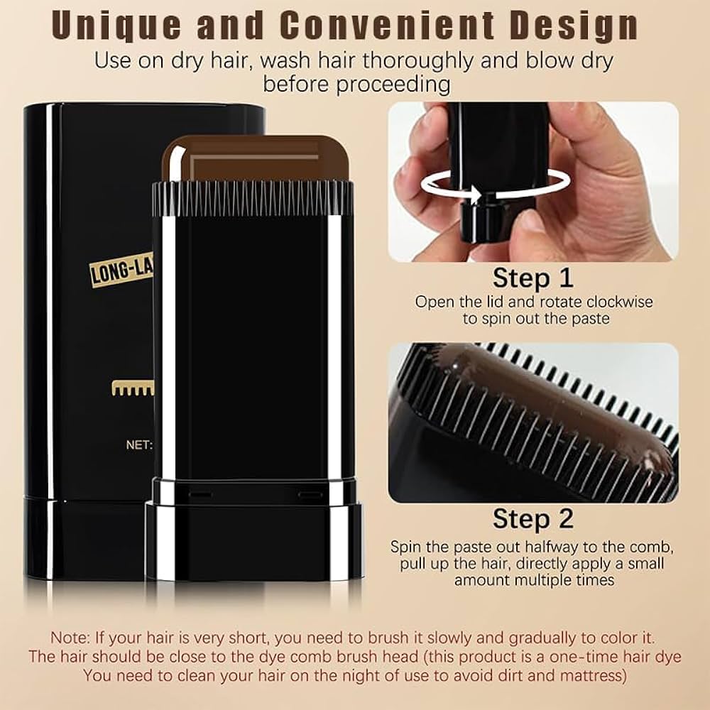 Instant Root Touch-Up Hair Color Comb Stick